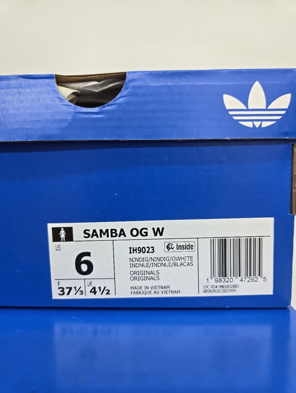 Adidas Samba OG Women's Night Indigo Off White Sneakers IH9023 Size 6 NWT - Picture 9 of 9